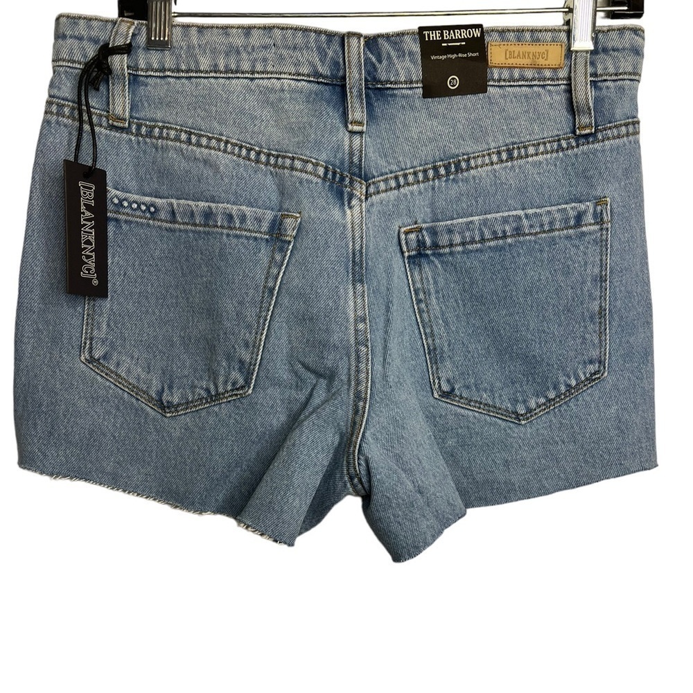 NWT Blank NYC The Barrow Vintage High-Rise Shorts Light Wash 28 - Picture 3 of 5